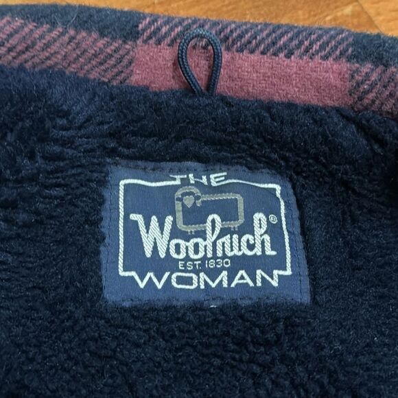Woolrich Vintage Wool Jacket Plaid Zip Up Women’s Made In USA Bomber Style Sz M - Picture 6 of 9